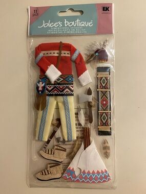NWT Jolee's Boutique RARE Native American Indigenous Scrapbooking Stickers